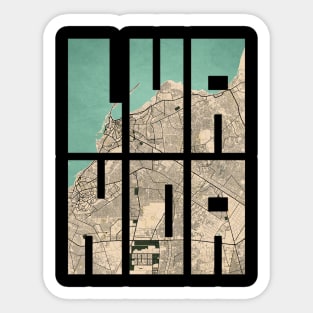 Luanda, Angola City Map Typography - Vintage Sticker